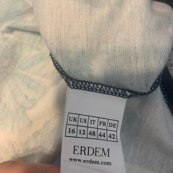 Erdem Blue Domitilla Fit and Flare Dress Size 12 - Picture 14 of 15